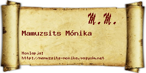 Mamuzsits Mónika névjegykártya